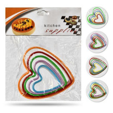 Форма для печива пластик. 5шт. "Baking/Сердечка" фігурні 10*3см. R98054/R97323-H (360)