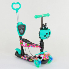 Самокат 5в1 сталь. пластик "Best Scooter" PU. світло. салатовий 43702 (1)