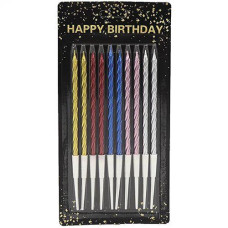 Свічка для торта "Happy birthday" 10шт. J.OttenX-10 9328 (24)