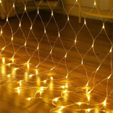 Гірлянда штора-сітка 120LED 2,0*2,0м, прозорий дріт. теплий білий колір RV-81 G (50)