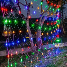 Гірлянда штора-сітка 120LED 2,0*2,0м, прозорий дріт. мульти колір RV-81 M (50)
