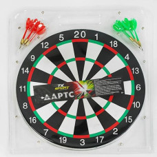 Дартс в слюді 17" 2-х сторонній "TK Sport" дротики з голкою 4шт. 40*40*2см. 34002 (24)