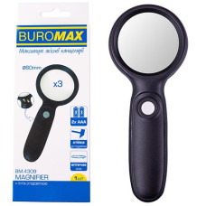 Лупа з підсвіткою  d 60мм BUROMAX   BM.4309 (12)