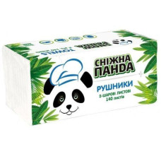 Паперовий рушник 2-х шаровий "Сніжна панда" листовий 140лист. 0879 (24)