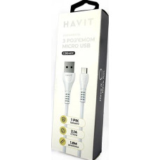 Кабель зарядний Havit (USB-MicroUSB) 2.1A. 1.8м. HV-CB640C (1)