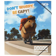 Папка для зошитів ZIBI B5 на резинці, картон. Capybara 20*23см ZIBKIDS Line ZB.14990-46