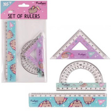 Набір лінійок YES 15см. 3 предмета "Pusheen" 370675 (50)