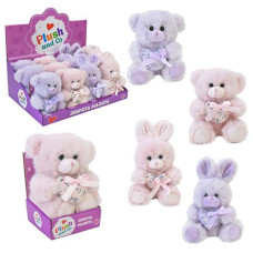 М'яка іграшка в кор. 12шт. "Plush and Co "Ведмедик/Зайчик" 13см. 38*26*14см. 4вид. PLC25014 (144)
