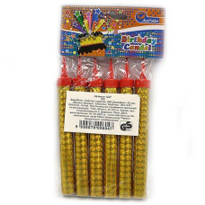 Свічка Фонтан для торта в куль. 6шт. 12см. 08550 / 1227-12G (6/100) &&