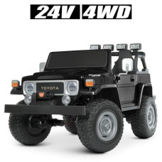 Електромобіль-Джип р/к. 2.4G. 4двиг. 80W. акум.24V7AH. світло. MP3.шкіра. чорний M 4968EBLR-2(24V)