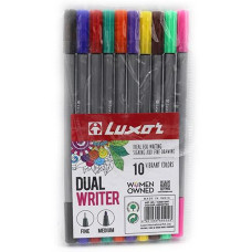 Набір лінерів+фломастери 2-х двустор. 10шт. "Luxor Dual Writer" на водн. основі 15400/10wt (20)