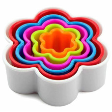 Форма для печива пластик. 5шт. "Flowers" фігурні 10*3см. R97323-F (288)
