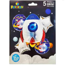 Набір кульок фольгованих "Ракета" 5шт. Pelican 836968 (10)