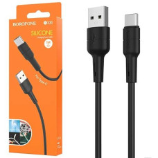 Кабель зарядний Borofone (USB-Type-C) 3.0A. 1.0м. силікон BX30 (1)