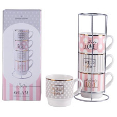 Набір чайний на стійці в кор. 4 перд. "Limited Edition Glam" 345мл. B248-T2005 ЮГ-К