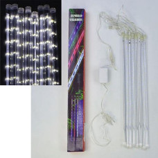 Гірлянда штора 180LED "Бурулька" 3,0*0,5м. прозорий дріт. білий колір RV-34 W (50)