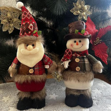 Новорічна фігура "Santa Snowman" 33/40см M17268