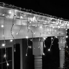 Гірлянда зовнішня штора 100LED Бахрома 5,0*0,7м. каучуковий чорний дріт, білий колір 1445-03 (20)
