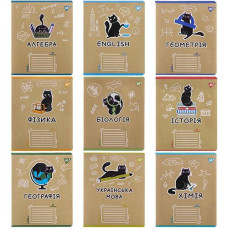 Зошит 1Верес/YES ПРЕДМЕТНИЙ (Black cat) 48 арк за упаковку 9 предметів в уп 767488 (24)