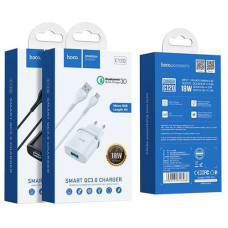 Зарядне Hoco USB з кабелем Micro C12Q (20)