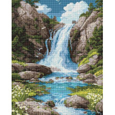 Алмазна мозаїка 40*50см. "Шум води й спокій" AMO8355 Ideyka (1)