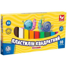 Пластилін Школярик 10 кол квадратний восковий (ASTRA Польша) 303115006 (24)