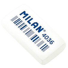 Ластик Milan прямокут, білий, 3,9*2,0*0,8см CNM4036  J.Otten (36)