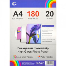 Фотопапір глянцевий А4 20арк. 180гр. "C" 494 (1/90) &&