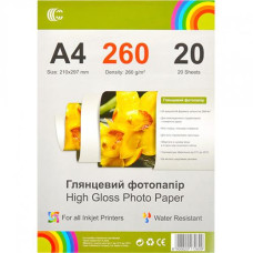 Фотопапір глянцевий А4 20арк. 260гр. "C" 497 (90) &&