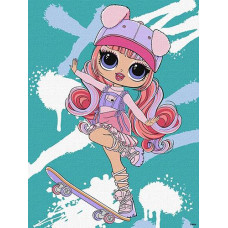 Картина по номерах 30*40см. "Tweens LOL Skate Dance Ali Dance" KHO1208 Ideyka (1)