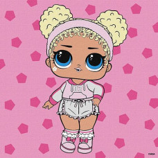 Картина по номерах 25*25см. "L.O.L Surprise! Game on. Flower Child" KHO1320 Ideyka (1)