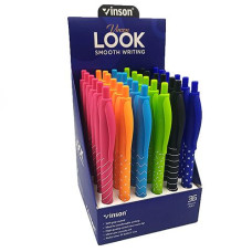Ручка автомат. масляна "Vinson Look Soft touch" 0.7мм. СИНЯ 3202 J.Otten (36)