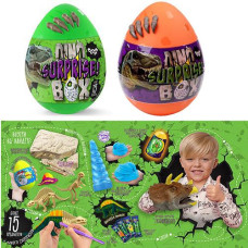 Набір для творчості "Dino Surprise Box" Яйце-сюрприз для хлопчиків.  Мале. DSB-01-01U Danko toys (2)