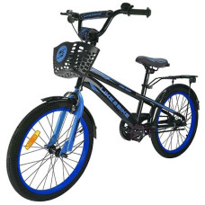 Велосипед 16" "Like2bike Dark Rider" стальна рама. ручні гальма. чорно-синій 241608 (1)