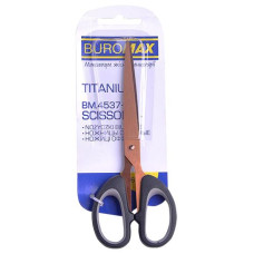 Ножиці BUROMAX Titanium 163мм. сірі вставки BM 4537 (1/12/240)