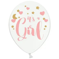 Кульки латексні з малюнком "It's a girl" 30см. 12" (50) 3103-1149 &&