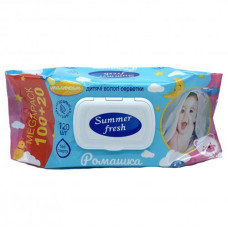 Серветка волога 120шт. "Summer Fresh" з клапаном в асорт. (10)