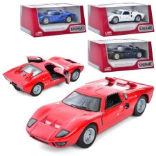 Машинка в кор. метал. "KINSMART 1966 Ford GT40 MKII" інерц. гум. колеса. 16*8*8см. KT 5427 W (24)