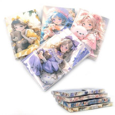 Блокнот дитяч на кнопці 9*13см 70 арк. лін "Girls" кольоровий край, mix4 1600-39 (24)