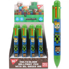 Ручка кулькова YES Minecraft автомат. 6 кол. 0,7мм. 412244 (24)