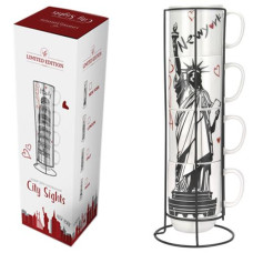Набір чайний на стійці в кор. 4 перд. "Limited Edition New York" 420мл. B1163-09359-1 ЮГ-К