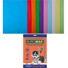Папір офс А-4 20а/ 80г Pastel+Intensiv асорті 2721620-99 BM BUROMAX