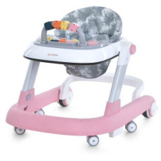 Ходунки в кор. на бат. "Multiway Pink 2в1" колеса 6шт. музика. світло. рожеві ME 1163 (1)