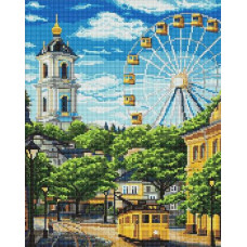 Алмазна мозаїка 40*50см. "Колесо і дзвіниця" AMO20437 Ideyka (1)
