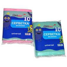 Серветка для прибирання віскоза. 10шт. "Продом ШК" 20205 АППТ (45)