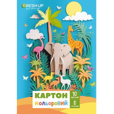 Картон кол. А4 Fresh Up 10арк. FR-0010-6 (1/25/400)
