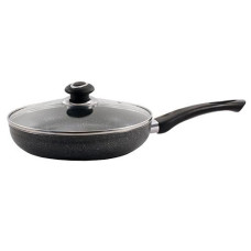 Сковорода "Non-Stick Zauberg" мармур. скляна кришка 24см. FPM-246 ІНТР (12)