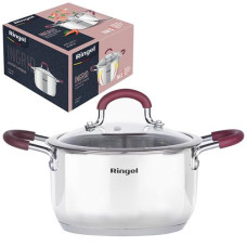 Каструля нерж.  2.3л. "Ringel Ingrid" скляна кришка RG-2001-18 ЮГ-К (6)