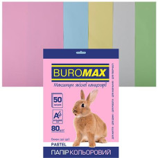 Папір офісний А4 50арк. 80гр. 5кол. Pastel 2721250-99 BM BUROMAX