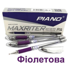 Ручка кулькова масляна "Piano Maxriter" 0.6мм. фіолетова PT-338 (12/144)